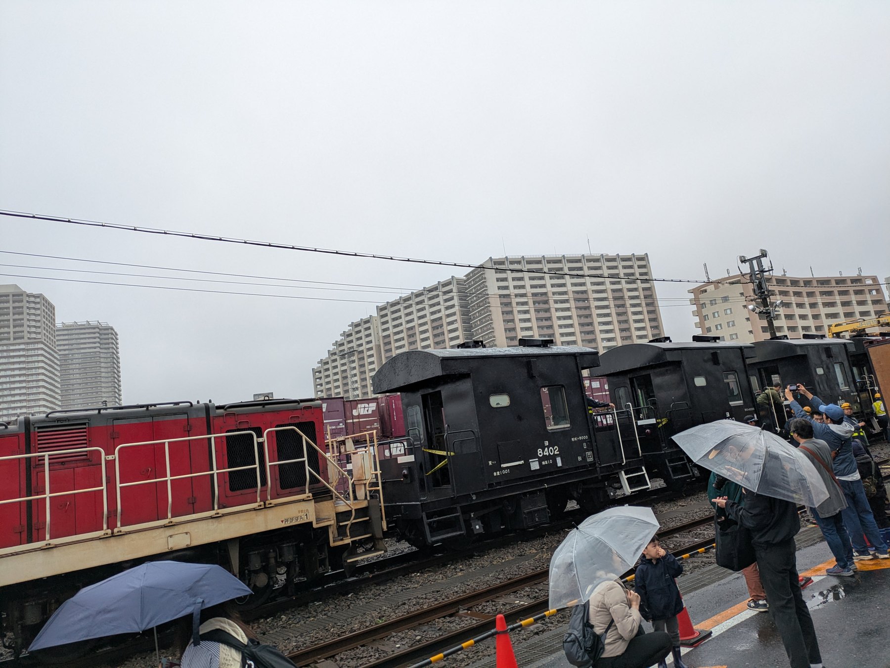 車掌車の展示車両(昨年の様子)